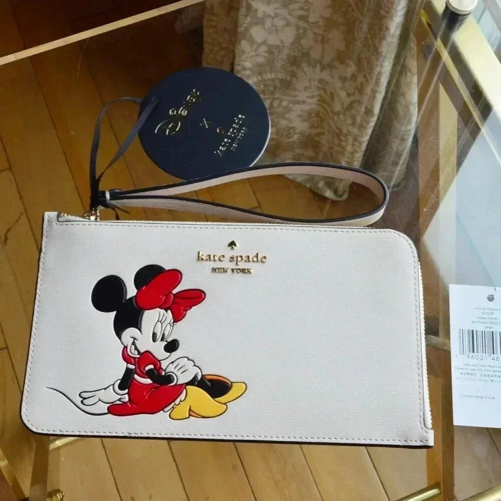 Disney X Kate Spade New York Minnie Medium L-Zip Wristlet KG659